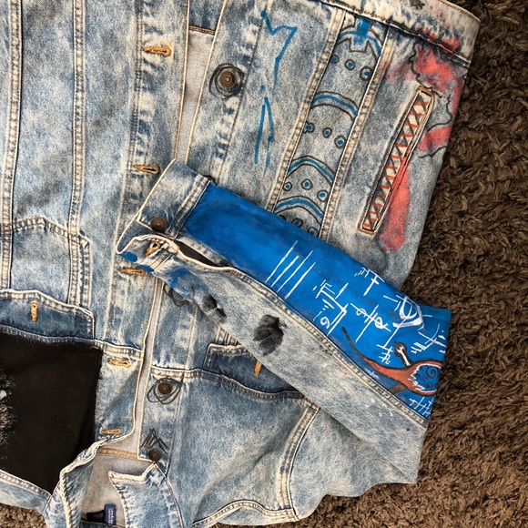 The most amazing painted jeans jacket ever!!! - Picture 3 of 10